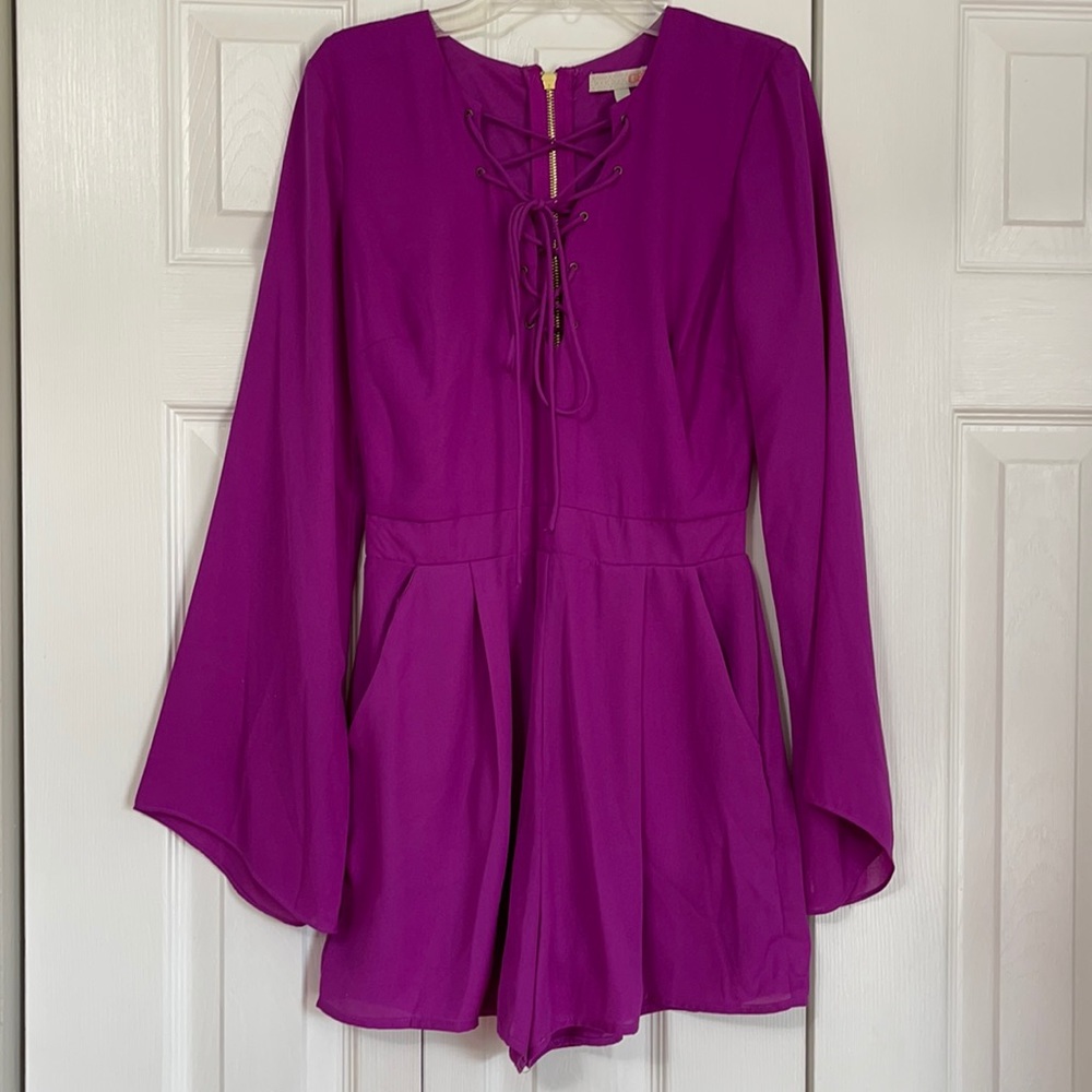 GB Gianni Bini Romper One Piece Shorts Magenta XS